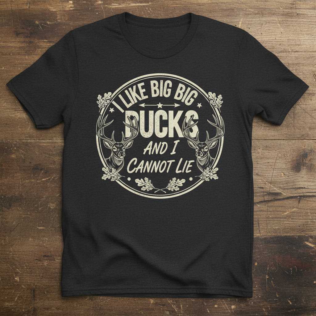 I Like Big Bucks And I Cannot Lie Vintage T-Shirt, Funny Deer Hunting Tee Gear
