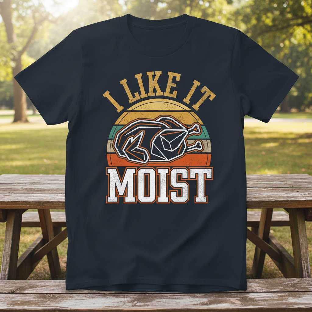 I Like It Moist Retro Vintage Thanksgiving Turkey T-Shirt, Funny Tee Idea