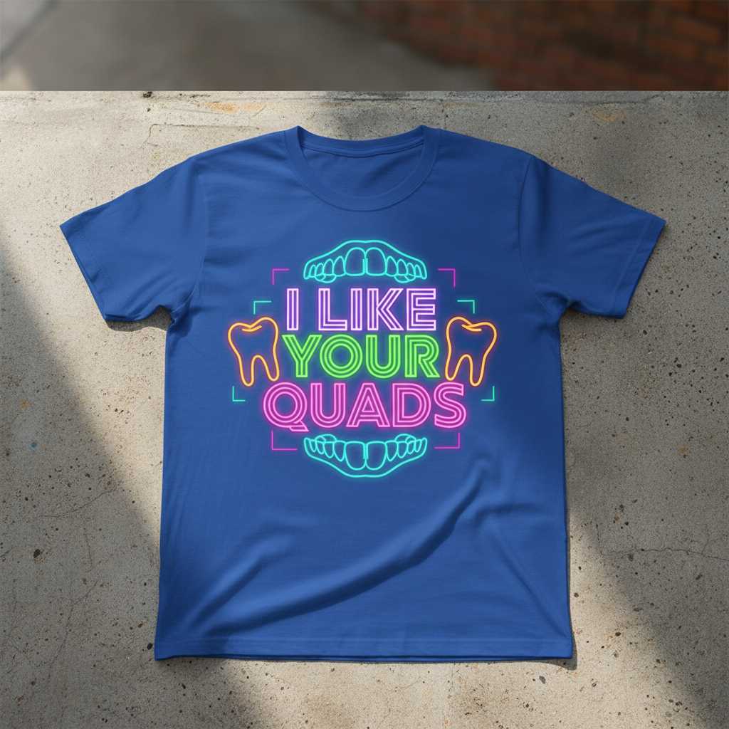 I Like Your Quads Funny Dental Student T-Shirt, Graphic Dentist Tee Idea