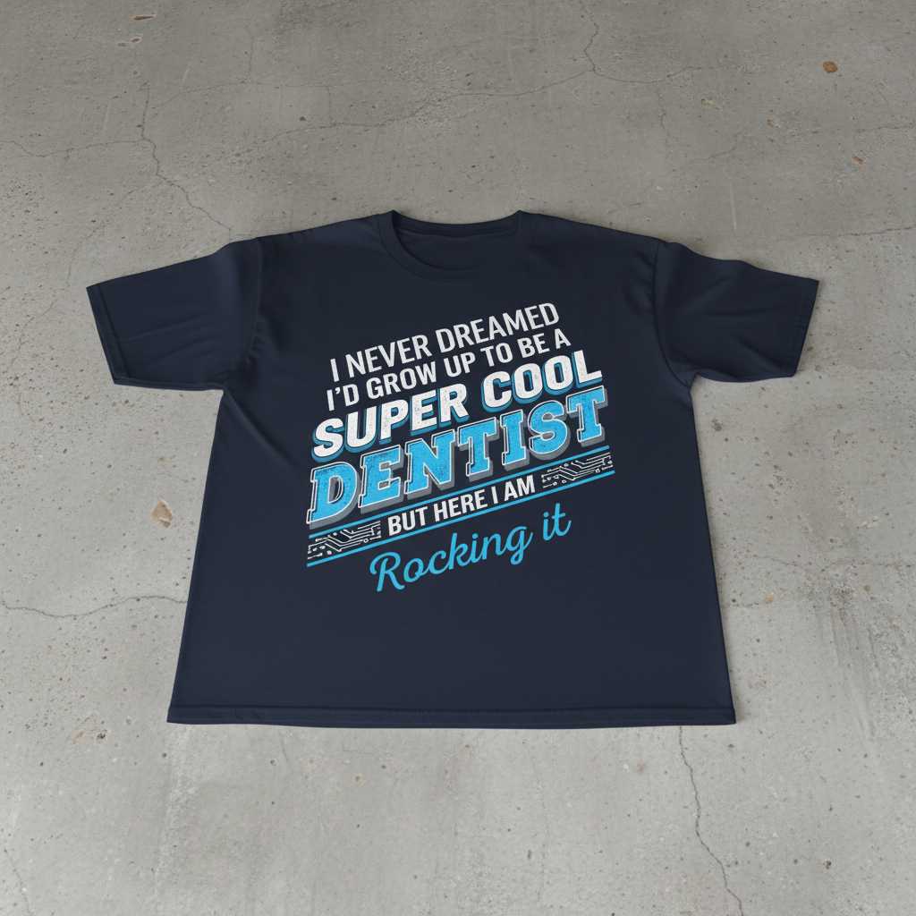 I Never Dreamed Id Grow Up To Be A Super Cool Dentist But Here I Am Rocking It Funny T-Shirt Tee Idea