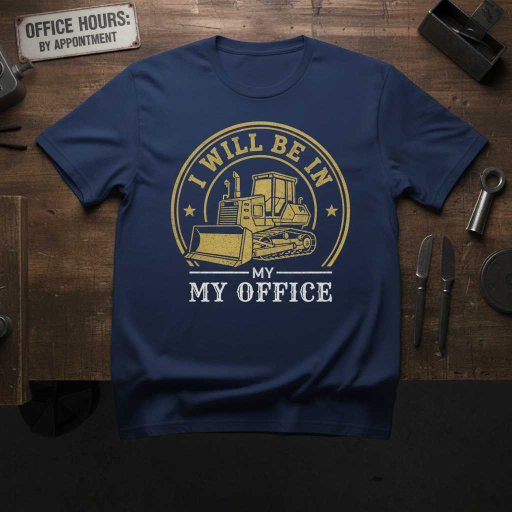 I Will Be In My Office Vintage T-Shirt, Funny Digger Construction Tee Gear