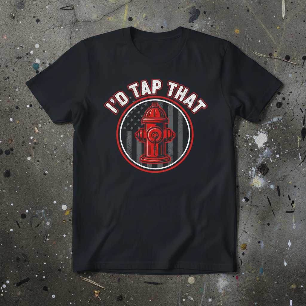 Id Tap That Distressed Firefighter T-Shirt, Funny Fire Hydrant Tee Gear