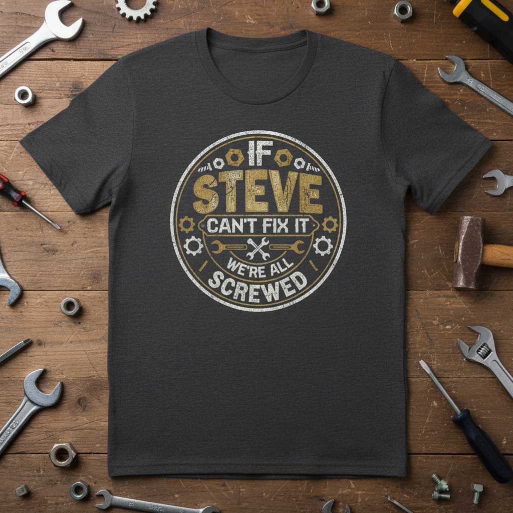 If Steve Cant Fix It Were All Screwed Vintage T-Shirt Funny Tee Idea
