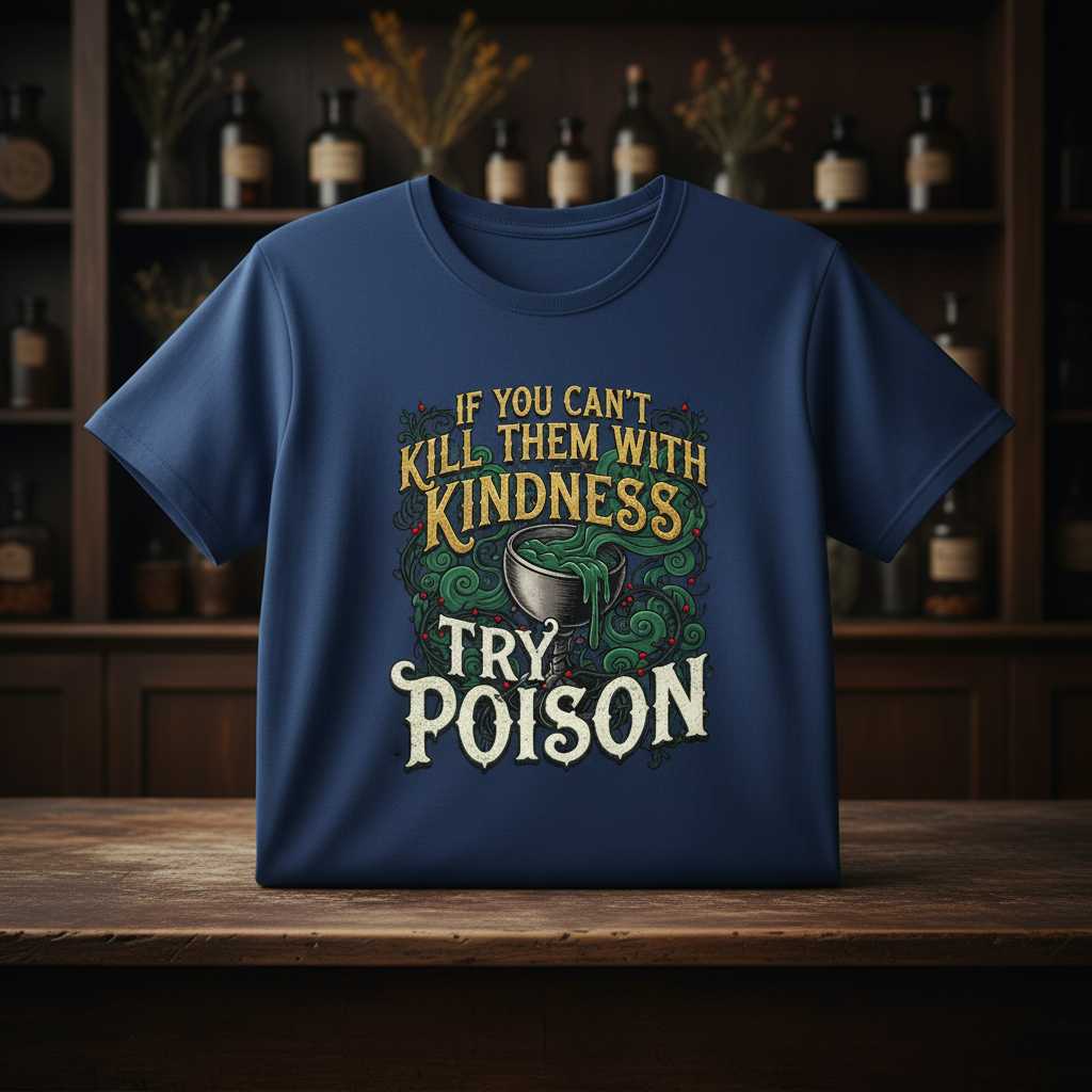 If You Cant Kill Them With Kindness Try Poison Vintage T-Shirt, Funny Graphic Tee