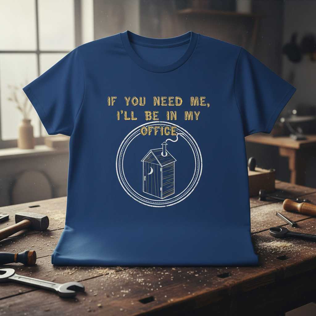 If You Need Me, Ill Be In My Office Distressed Vintage T-Shirt, Funny Tee Idea