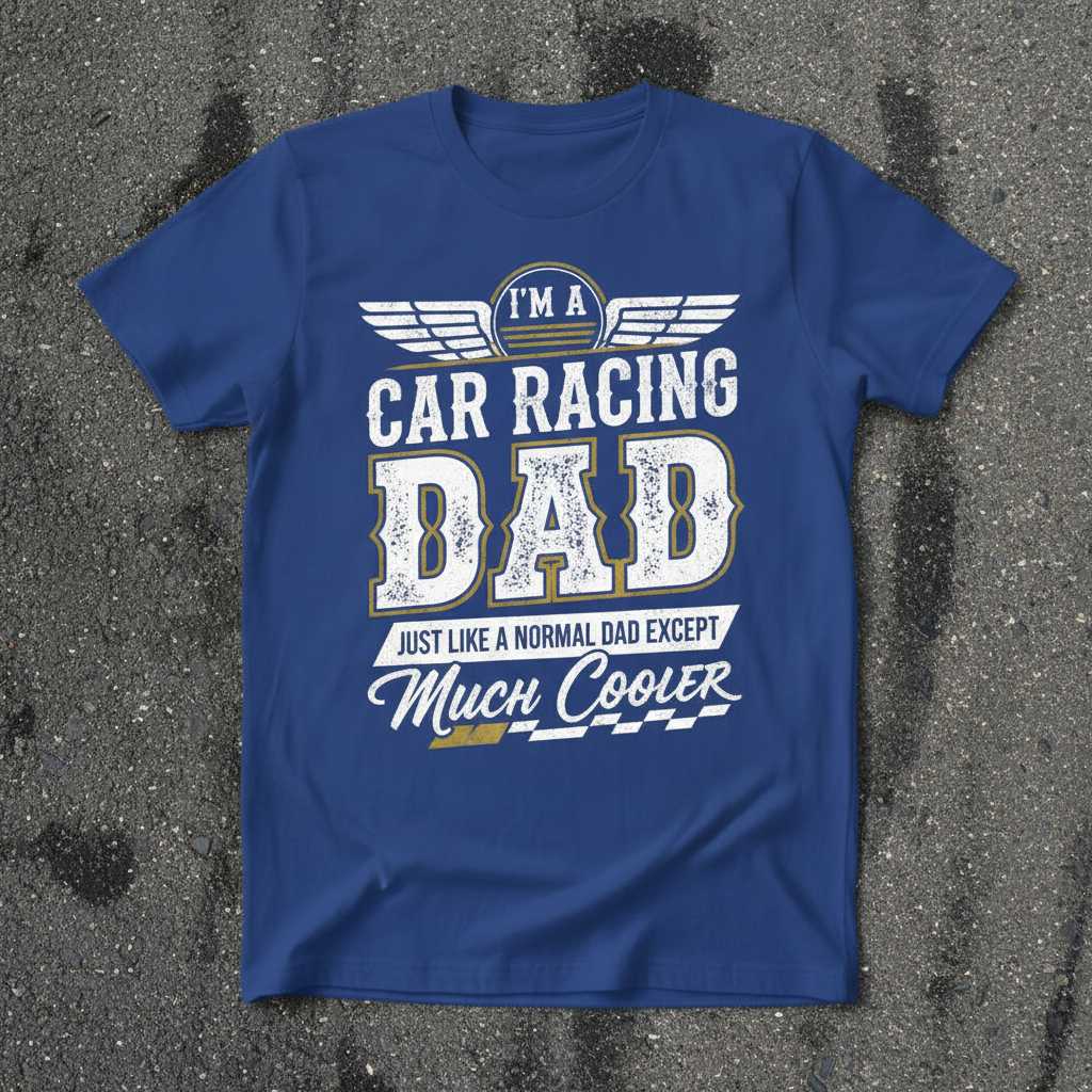 Im A Car Racing Dad Just Like A Normal Dad Except Much Cooler Vintage Distressed T-Shirt, Funny Tee Gift Idea