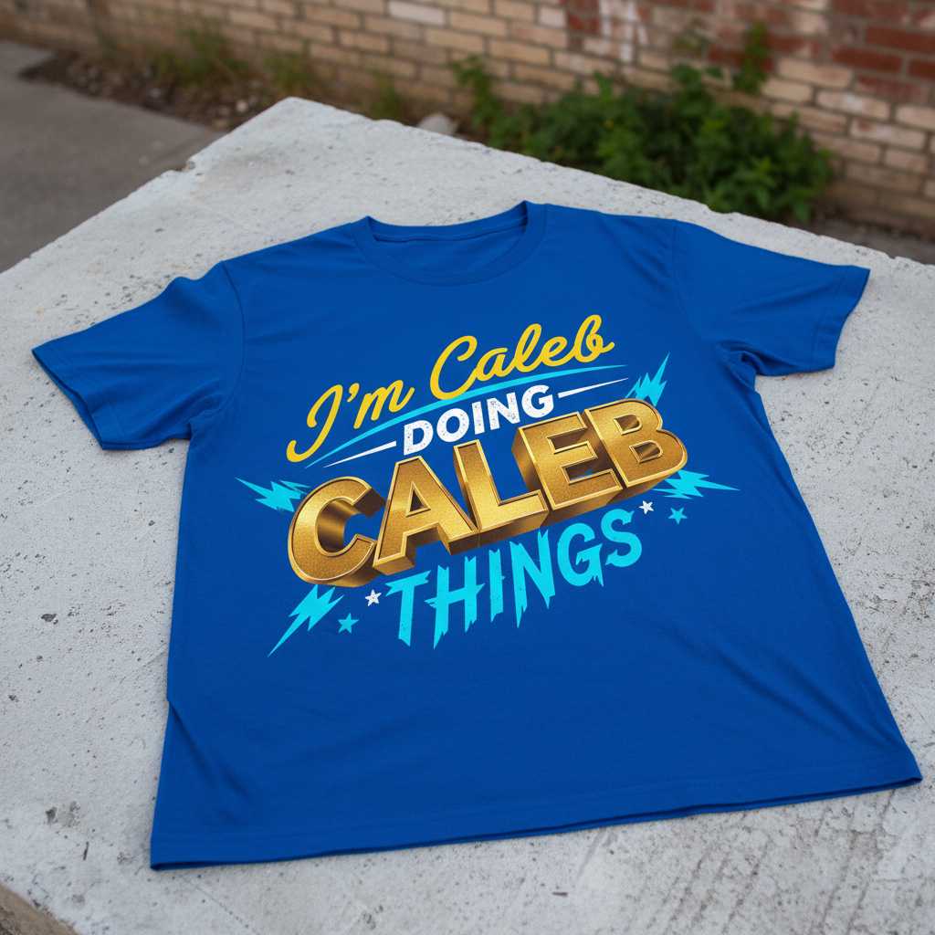 Im Caleb Doing Caleb Things T-Shirt Funny Personalized First Name Tee Idea