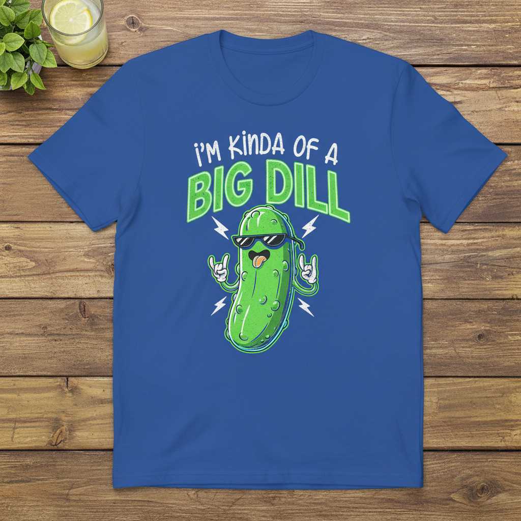 Im Kinda Of A Big Dill Funny Graphic T-Shirt, Novelty Pickle Pun Tee Idea