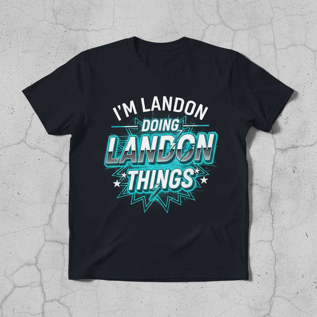 Im Landon Doing Landon Things Retro T-Shirt Funny Graphic Tee Idea