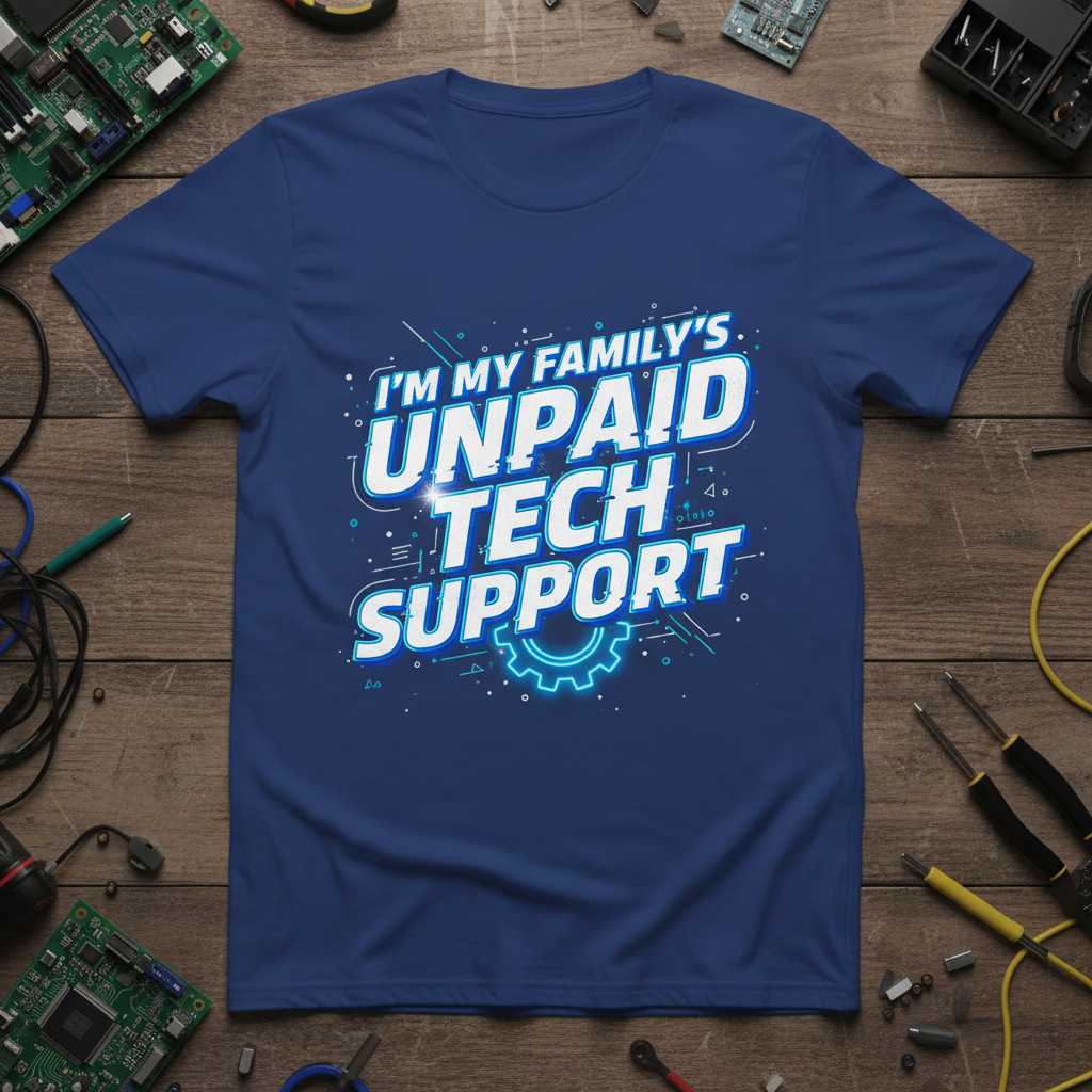 Im My Familys Unpaid Tech Support Funny Engineering T-Shirt, IT Tee Idea