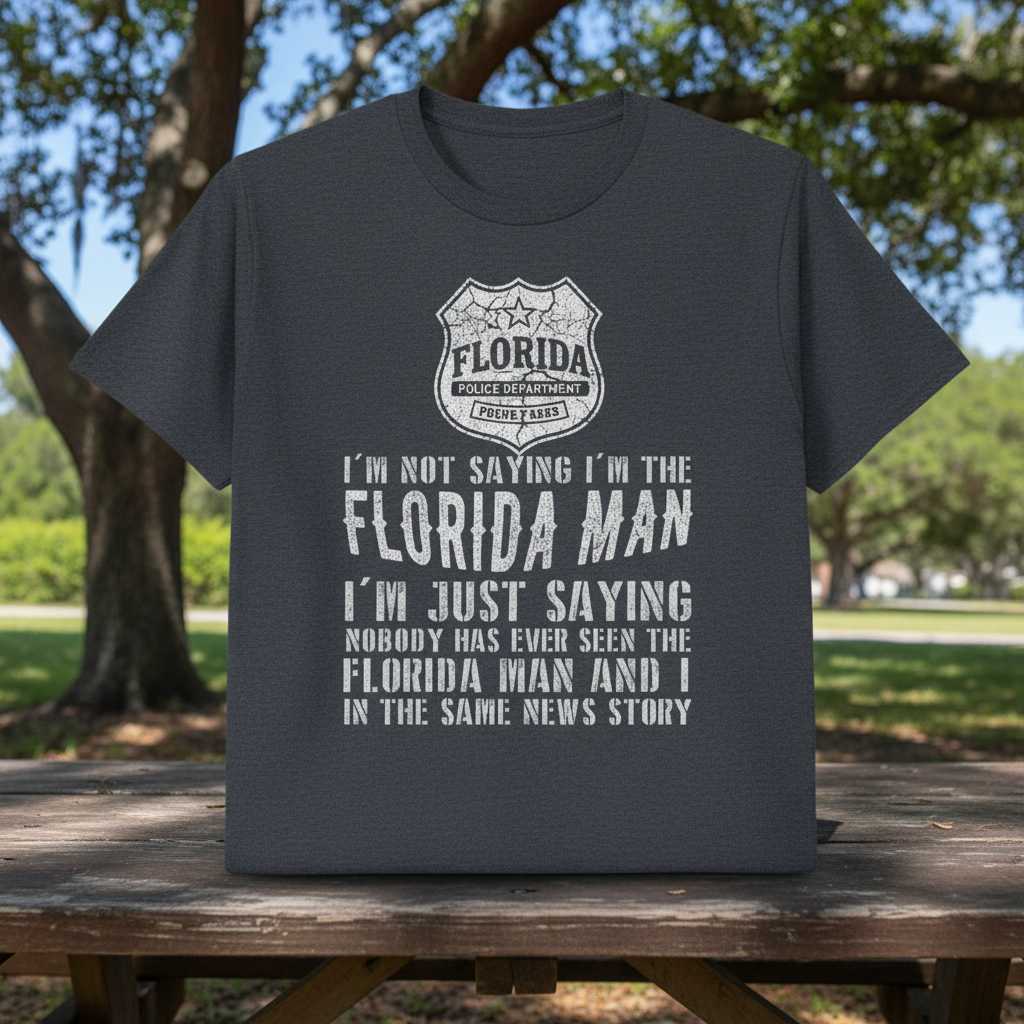 Im Not Saying Im The Florida Man Im Just Saying Nobody Has Ever Seen The Florida Man And I In The Same News Story Distressed T-Shirt, Funny Tee Present