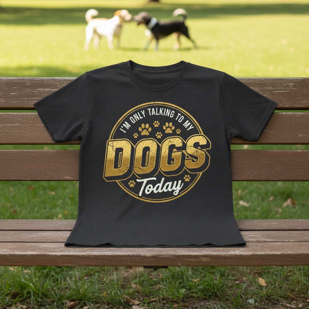 Im Only Talking To My Dogs Today Vintage T-Shirt, Funny Dog Lover Tee Gear
