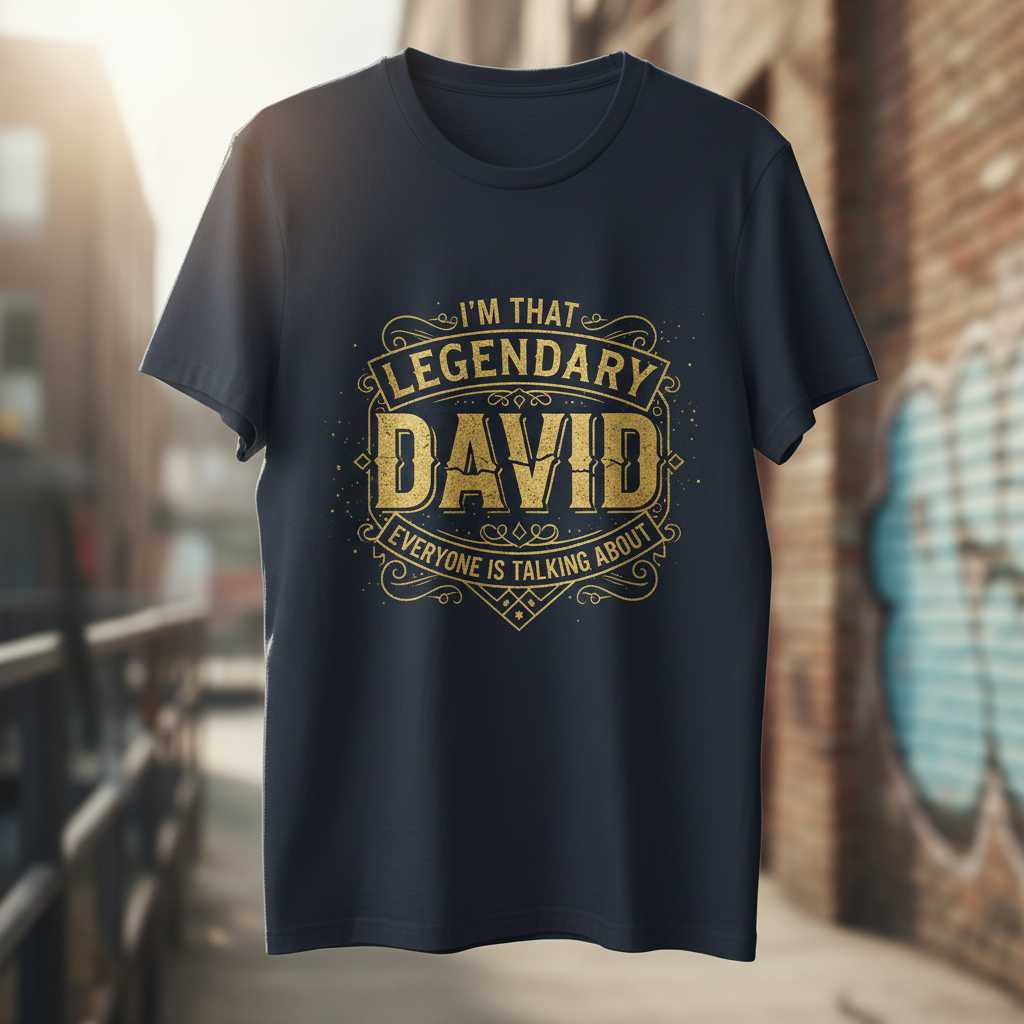 Im That Legendary David Everyone Is Talking About Vintage T-Shirt Graphic Tee