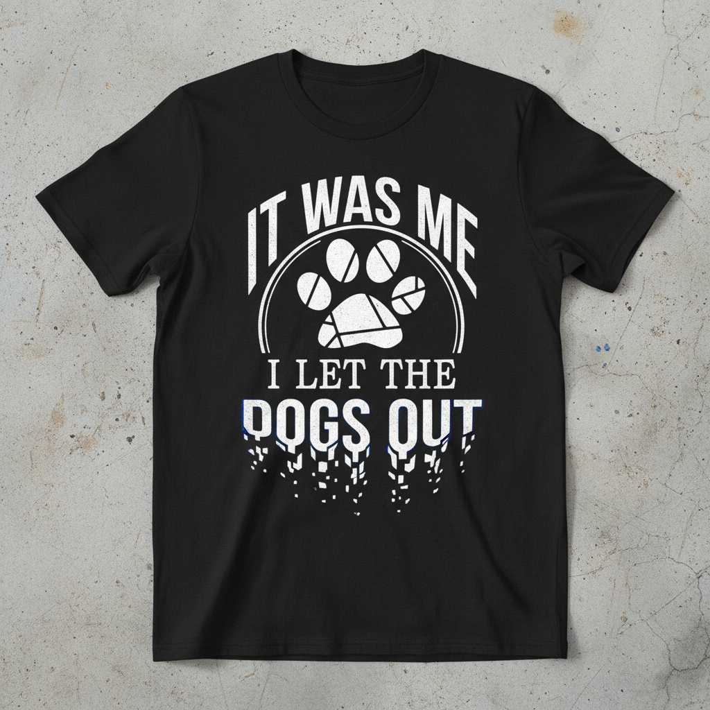 It Was Me I Let The Dogs Out Distressed T-Shirt, Funny Tee Souvenir Gear