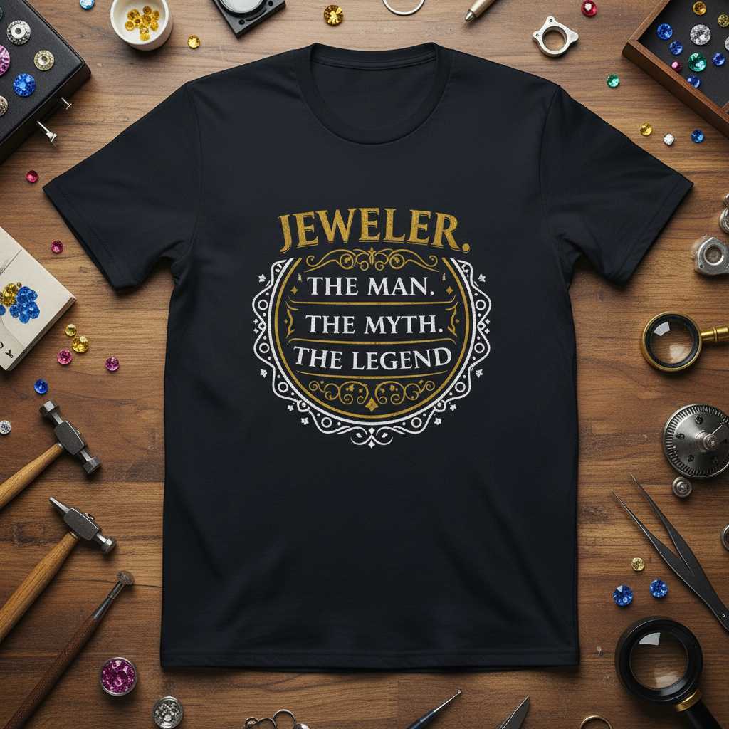 Jeweler The Man The Myth The Legend Vintage T-Shirt Graphic Tee Gift Idea
