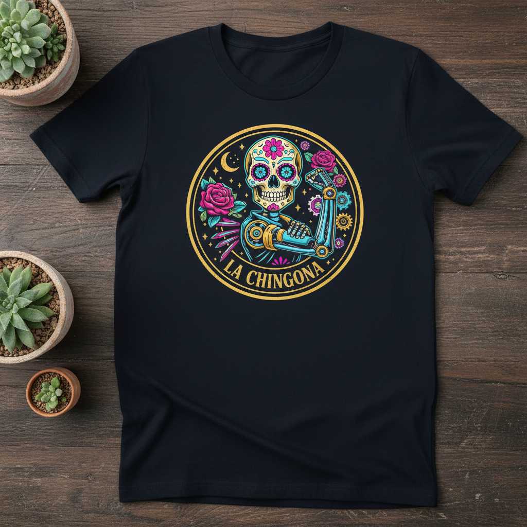 La Chingona Dia De Los Muertos Mexican Chicana Pride T-Shirt, Graphic Tee Idea