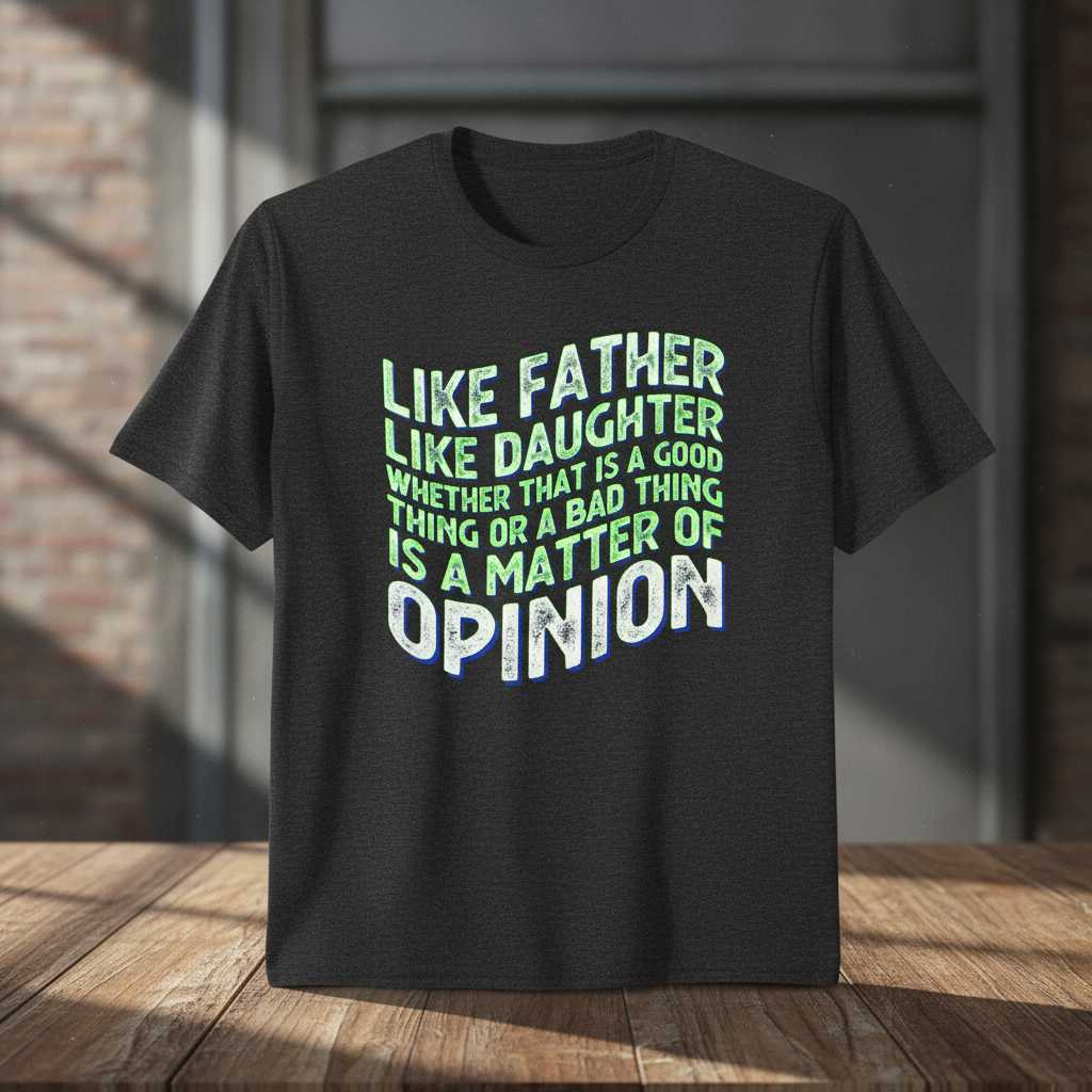 Like Father Like Daughter Whether That Is A Good Thing Or A Bad Thing Is A Matter Of Opinion Retro T-Shirt Funny Tee Idea