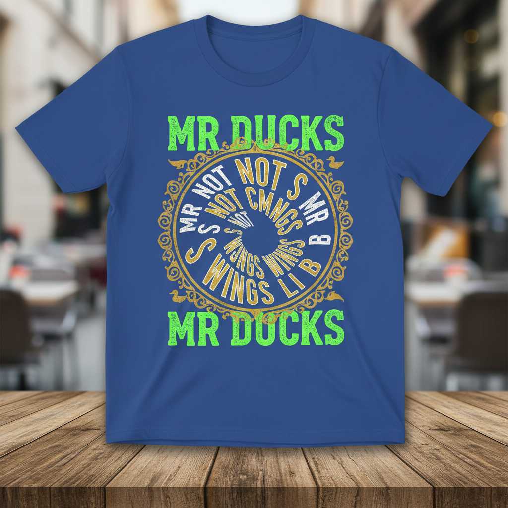 M R Ducks M R Not O S M R C M Wings L I B M R Ducks Distressed T-Shirt Graphic Tee
