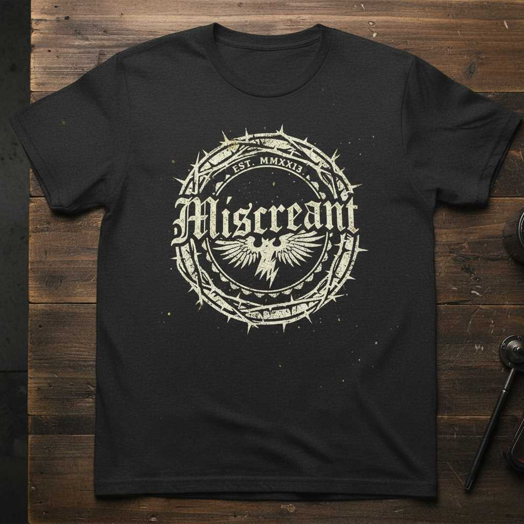 Miscreant Est. Mmxxi3 Distressed T-Shirt, Vintage Degen Merch Graphic Novelty Tee