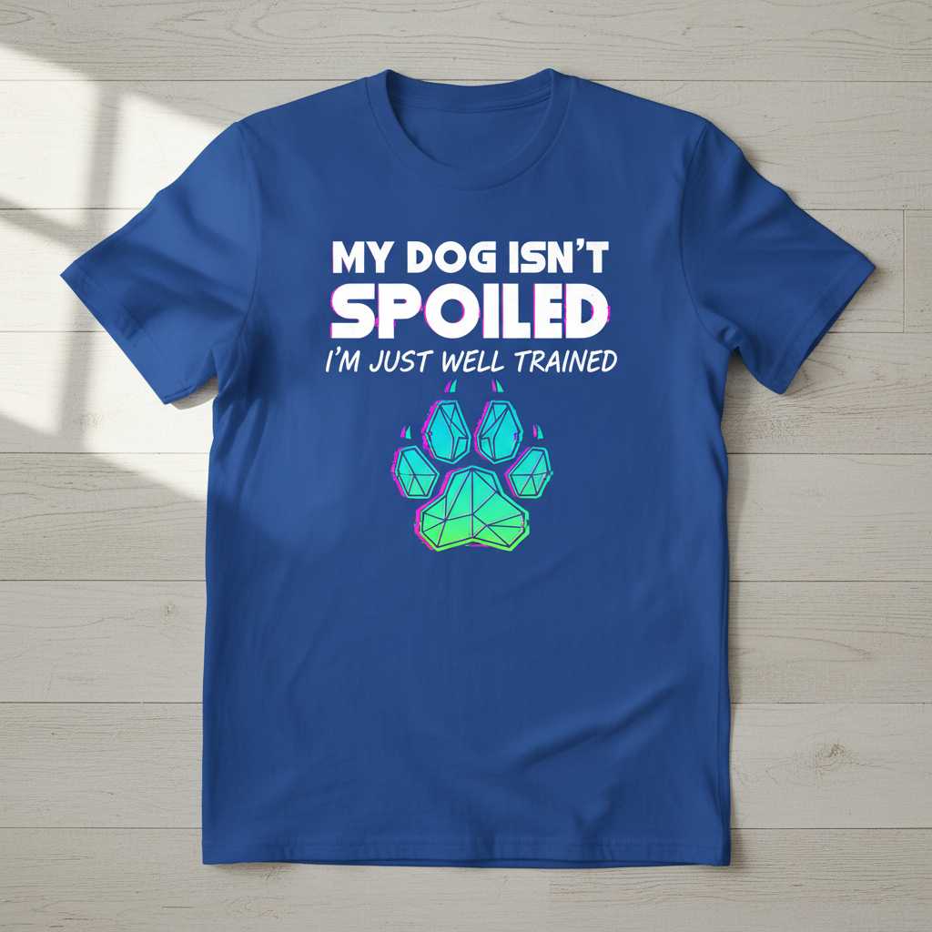 My Dog Isnt Spoiled Im Just Well Trained T-Shirt, Funny Graphic Tee
