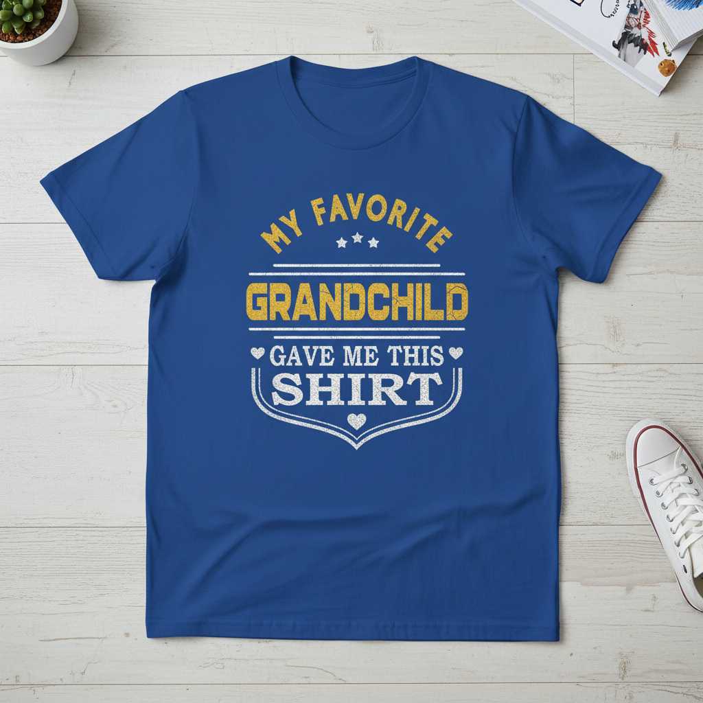 My Favorite Grandchild Gave Me This Shirt Distressed T-Shirt, Funny Tee Present