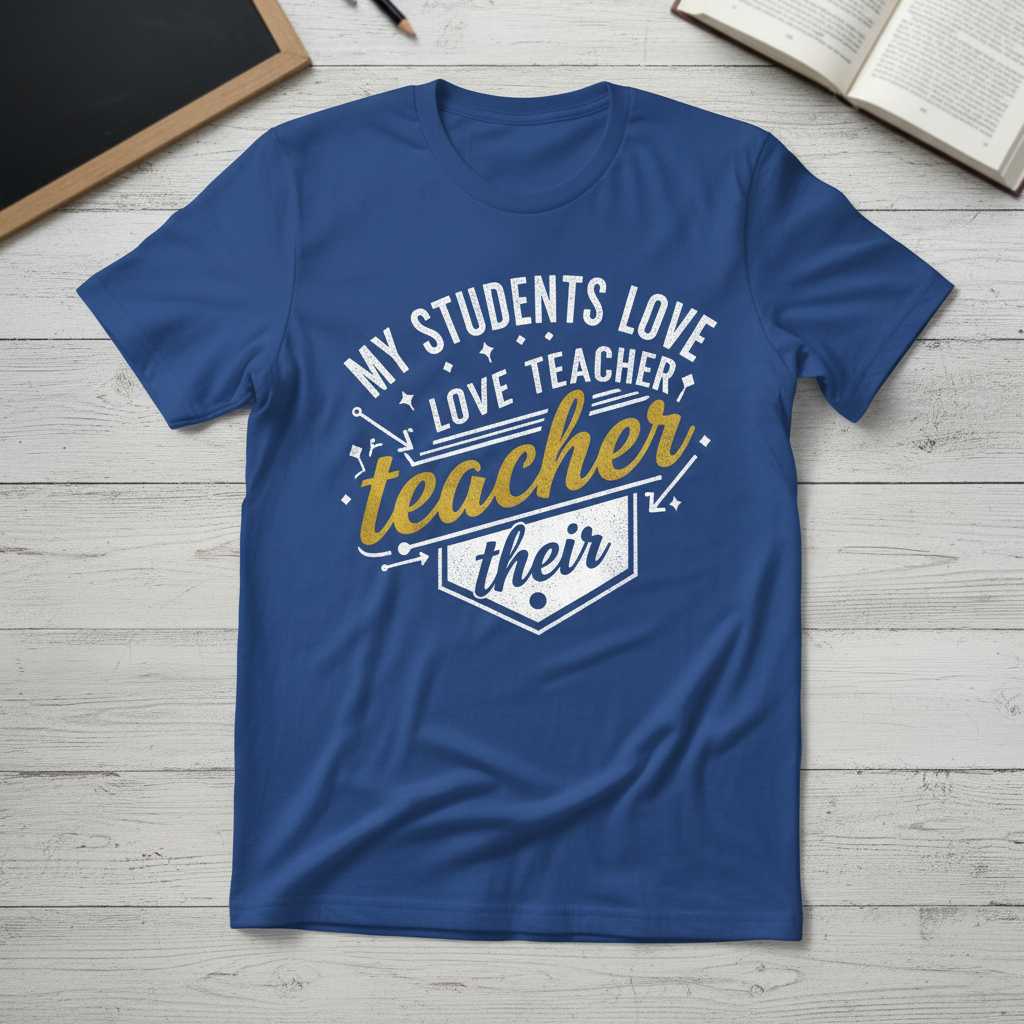 My Students Love Their Teacher Sentence Diagram T-Shirt, Funny Graphic Tee Idea