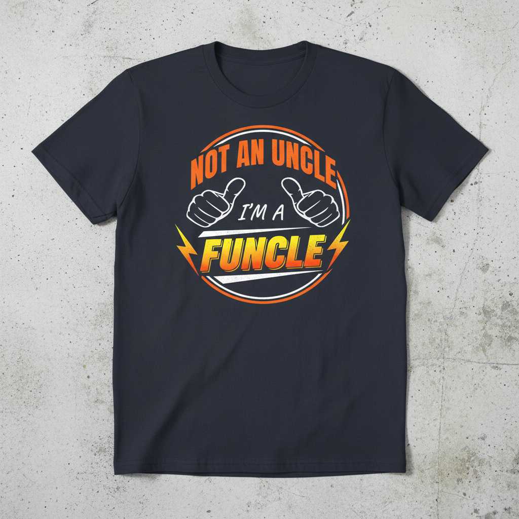 Not An Uncle Im A Funcle Graphic T-Shirt, Funny Novelty Tee Present Idea
