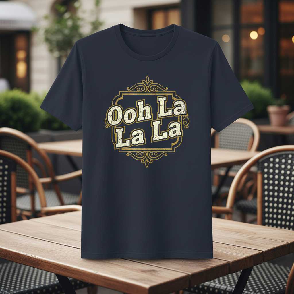 Ooh La La La Vintage Distressed T-Shirt, French Quote Graphic Tee Idea
