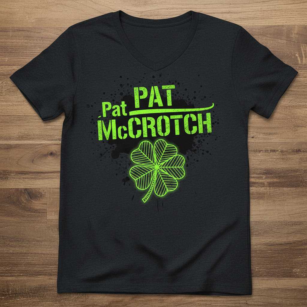 Pat Pat Mccrotch Distressed St Patricks Day T-Shirt, Funny Novelty Tee Gear