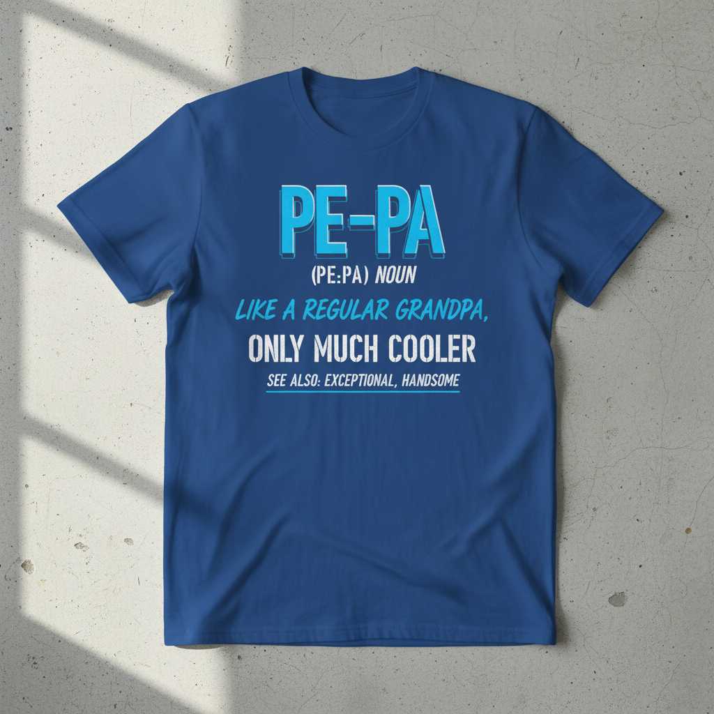 Pe-Pa Like A Regular Grandpa Only Much Cooler Graphic T-Shirt, Funny Tee Idea
