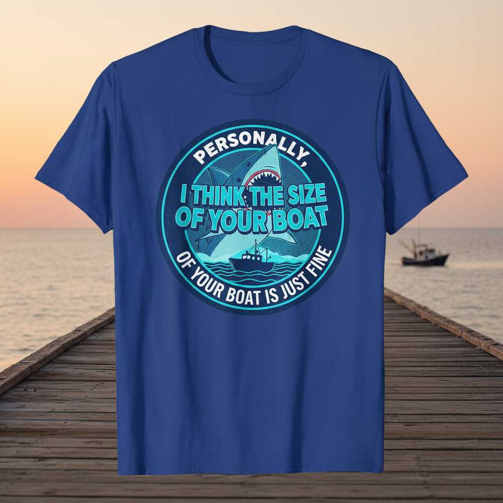 Personally, I Think The Size Of Your Boat Is Just Fine Retro T-Shirt Funny Tee