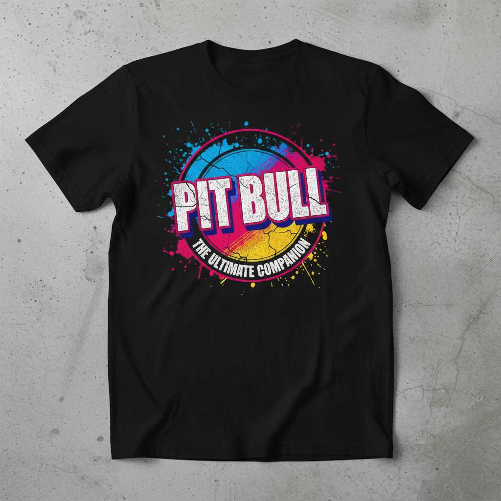 Pit Bull The Ultimate Companion Retro Vintage Distressed T-Shirt Graphic Tee
