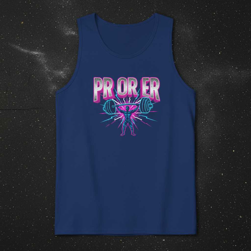 Pr Or Er Retro T-Shirt, Funny Bodybuilding Training Gym Tee Graphic Gear