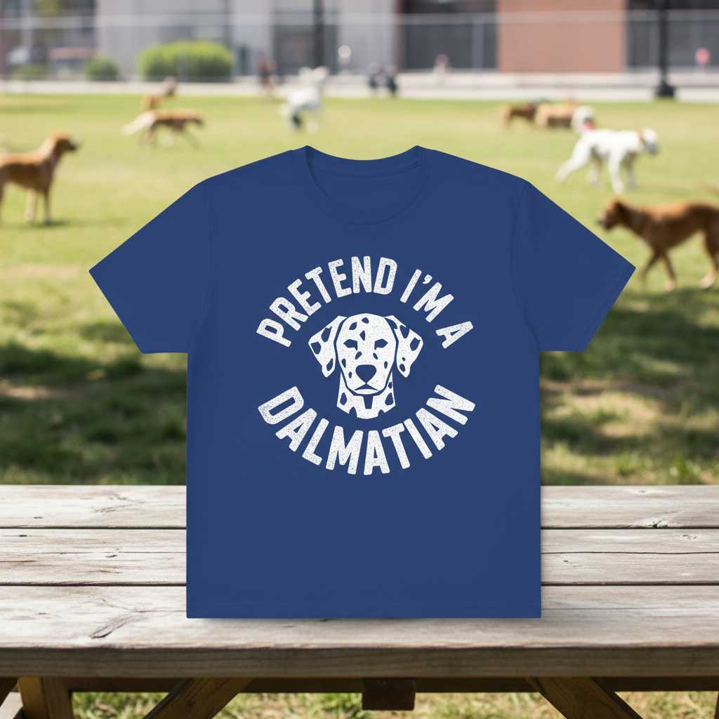 Pretend Im A Dalmatian Distressed T-Shirt, Funny Graphic Dog Lover Tee Idea
