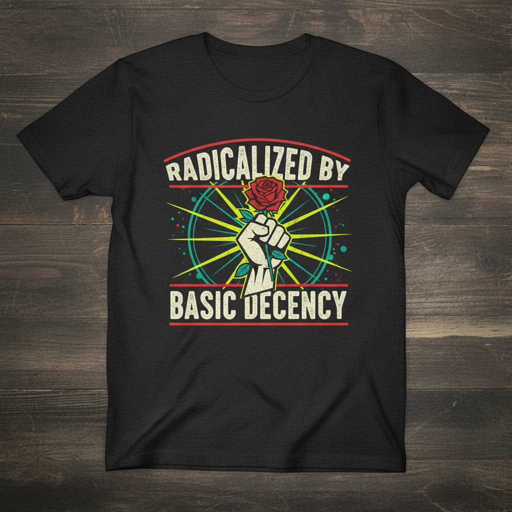 Radicalized By Basic Decency Vintage Distressed T-Shirt, Graphic Tee Idea