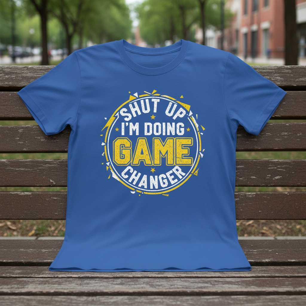 Shut Up Im Doing Game Changer Distressed T-Shirt, Funny Softball Tee Gear