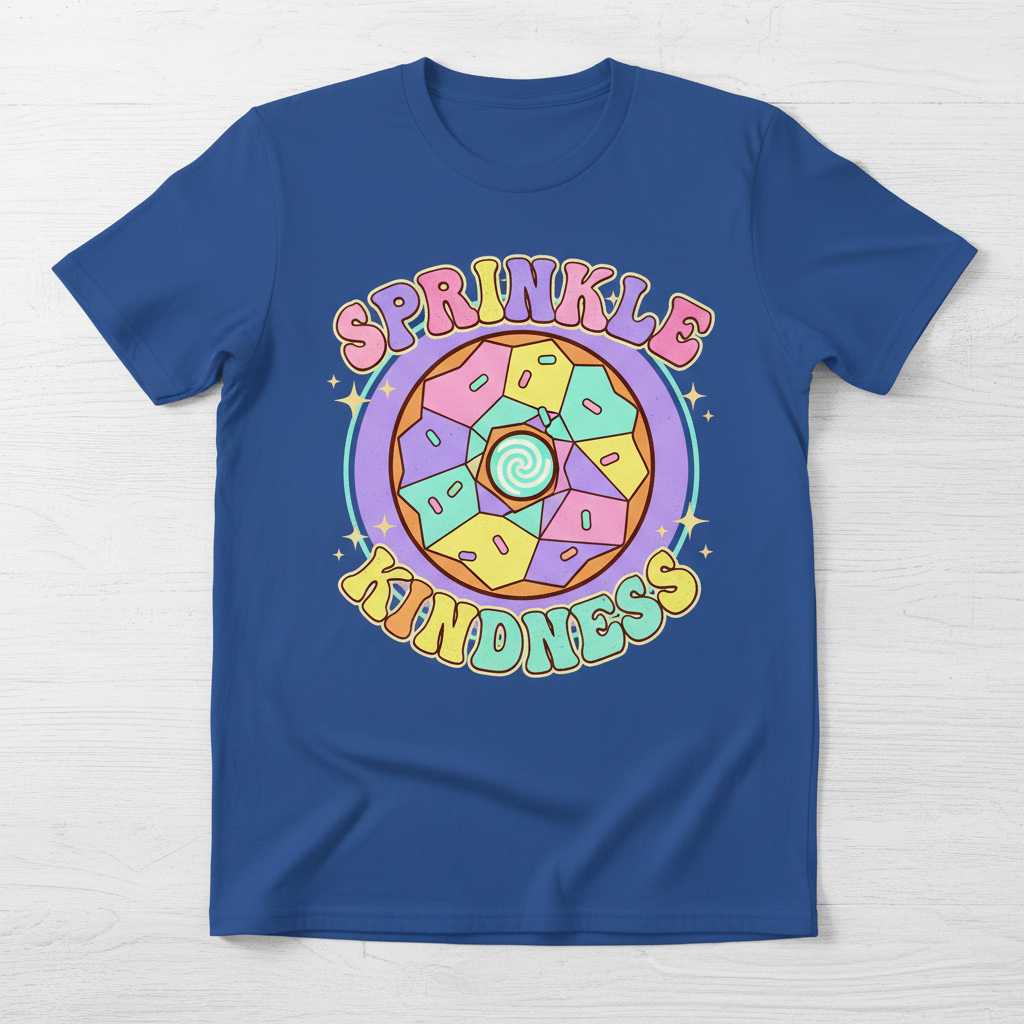 Sprinkle Kindness Retro Donut Lover T-Shirt, Funny Graphic Tee Present Idea