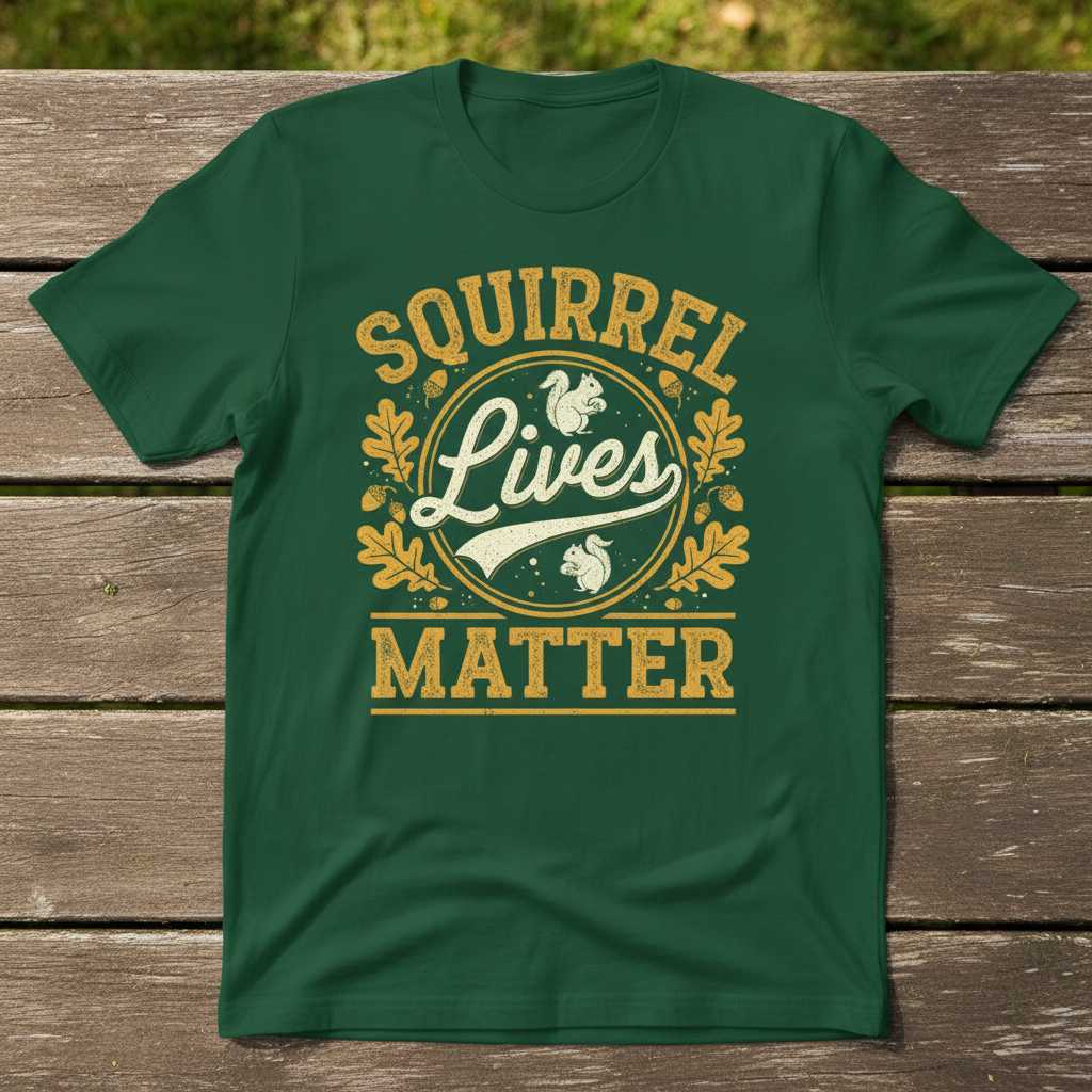 Squirrel Lives Matter Vintage T-Shirt, Funny Wildlife Graphic Tee Outfit