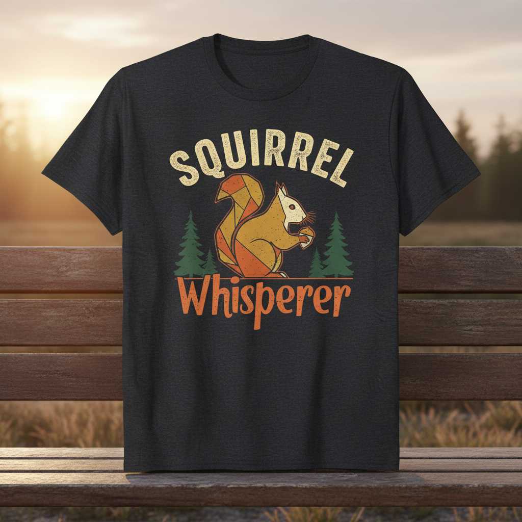 Squirrel Whisperer Retro Vintage T-Shirt, Funny Squirrel Graphic Tee Gift Idea