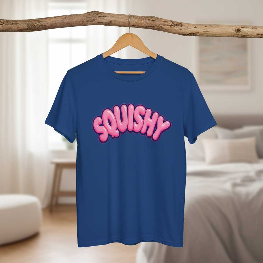 Squishy Bubble Letter Graphic T-Shirt, Cute Funny Tee Novelty Gift Idea