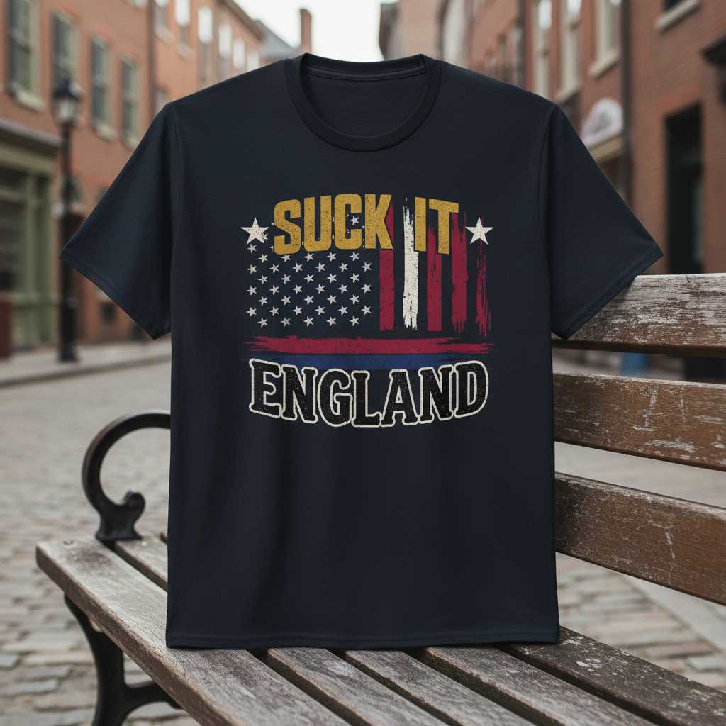 Suck It England Vintage Distressed T-Shirt, Funny Fourth Of July Tee Souvenir