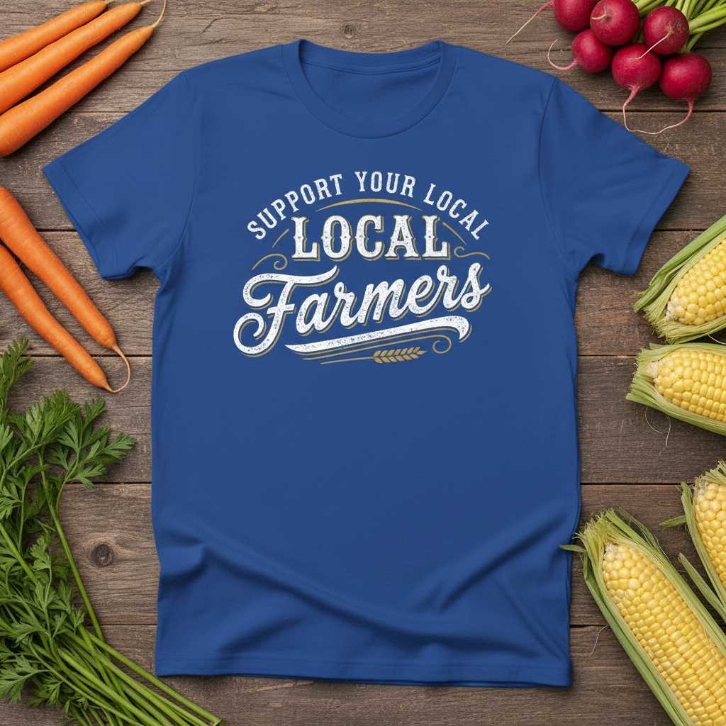 Support Your Local Farmers Vintage Unisex T-Shirt Graphic Tee Gift Idea