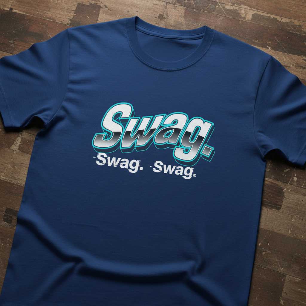 Swag Swag Swag Retro 90s Graphic T-Shirt, Funny Unisex Novelty Tee Gear Idea