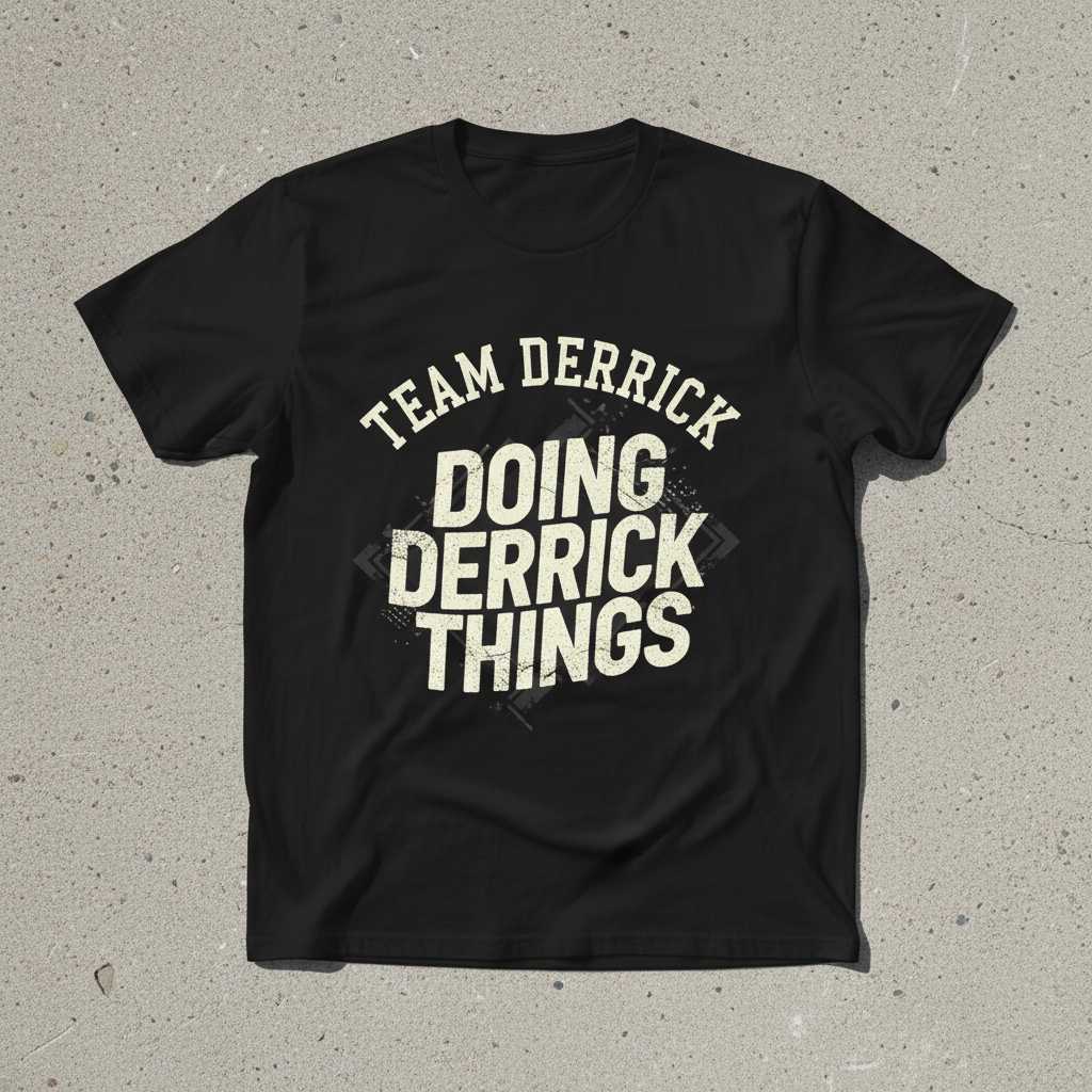 Team Derrick Doing Derrick Things Vintage Distressed T-Shirt Graphic Tee Idea