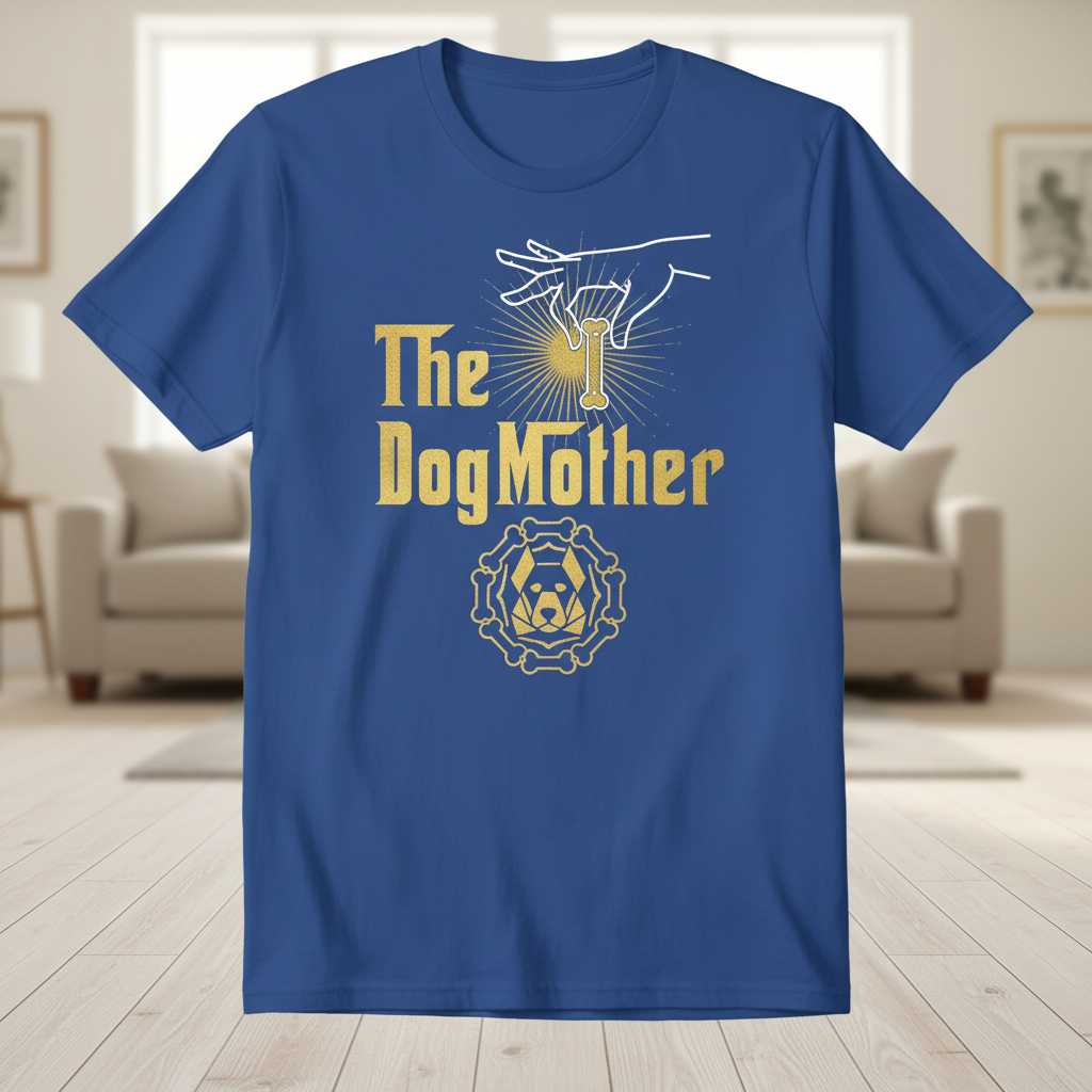 The Dog Mother Graphic T-Shirt, Funny Novelty Dog Mom Tee Present Idea