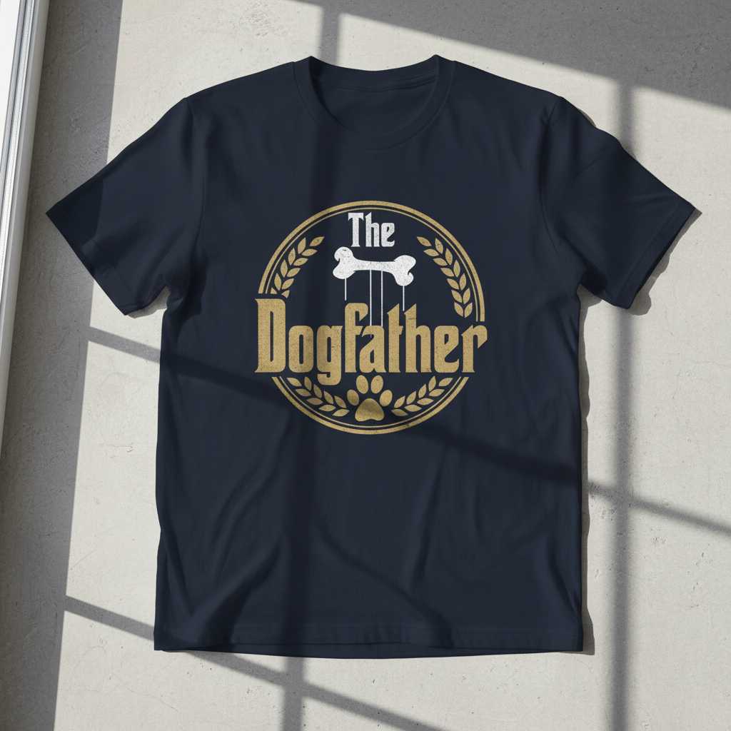 The Dogfather Vintage T-Shirt, Funny Graphic Tee Unisex Novelty Merch Idea