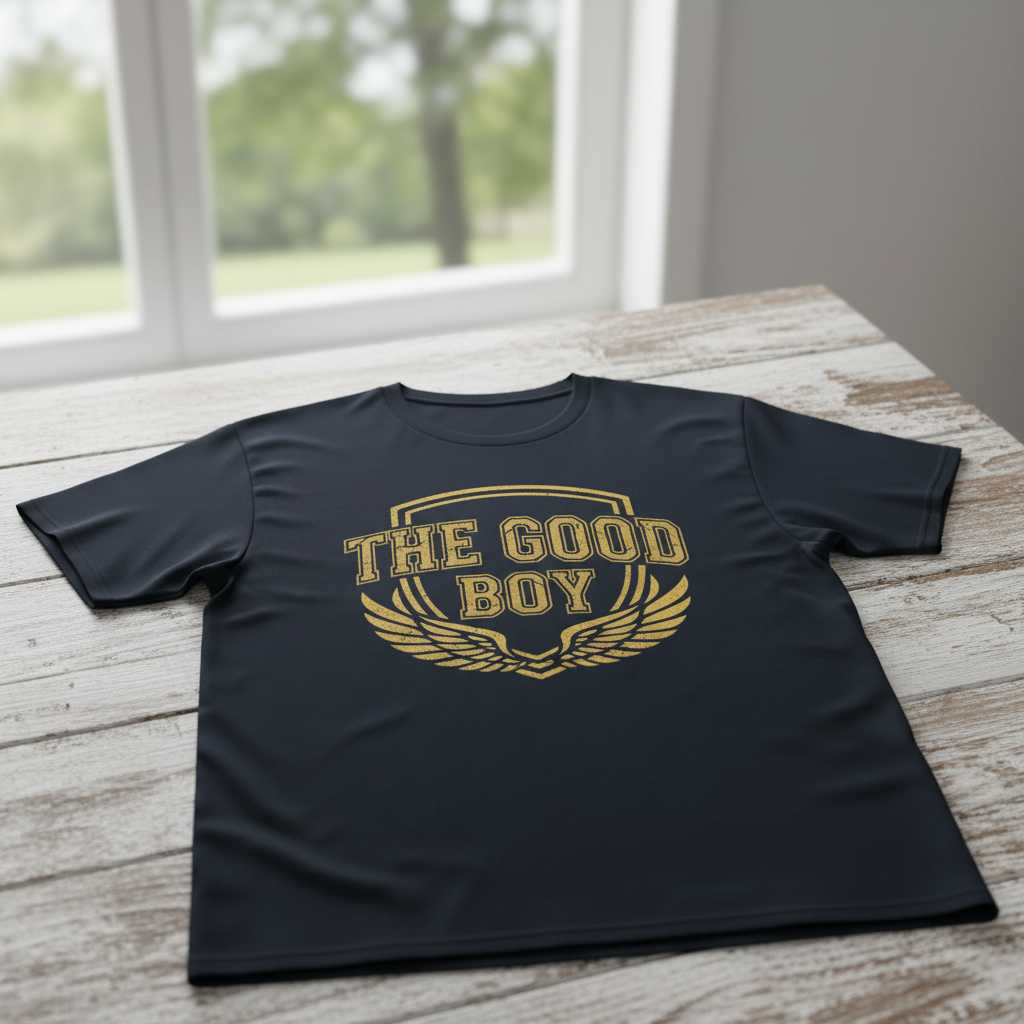 The Good Boy Distressed T-Shirt, Funny French Bulldog Graphic Tee Idea