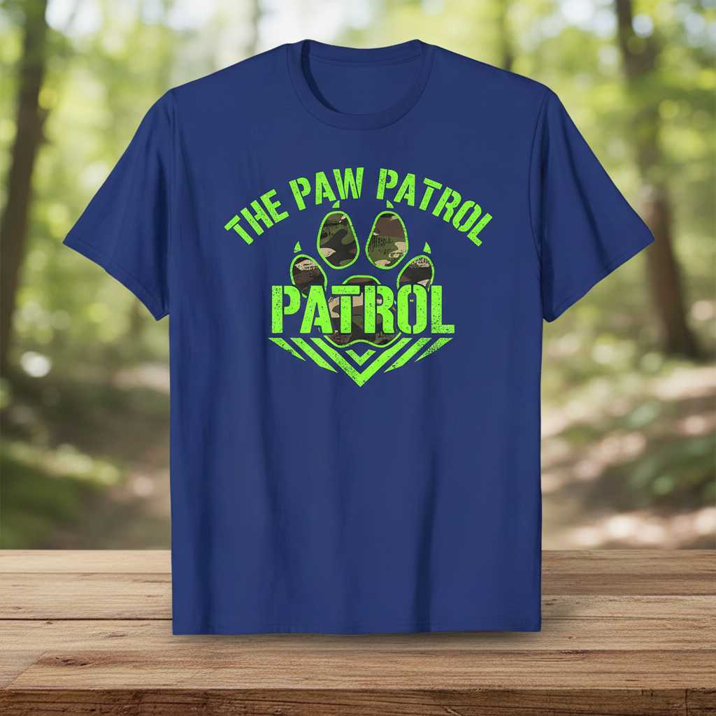 The Paw Patrol Patrol Distressed T-Shirt, Funny Dog Parent Graphic Tee Gear