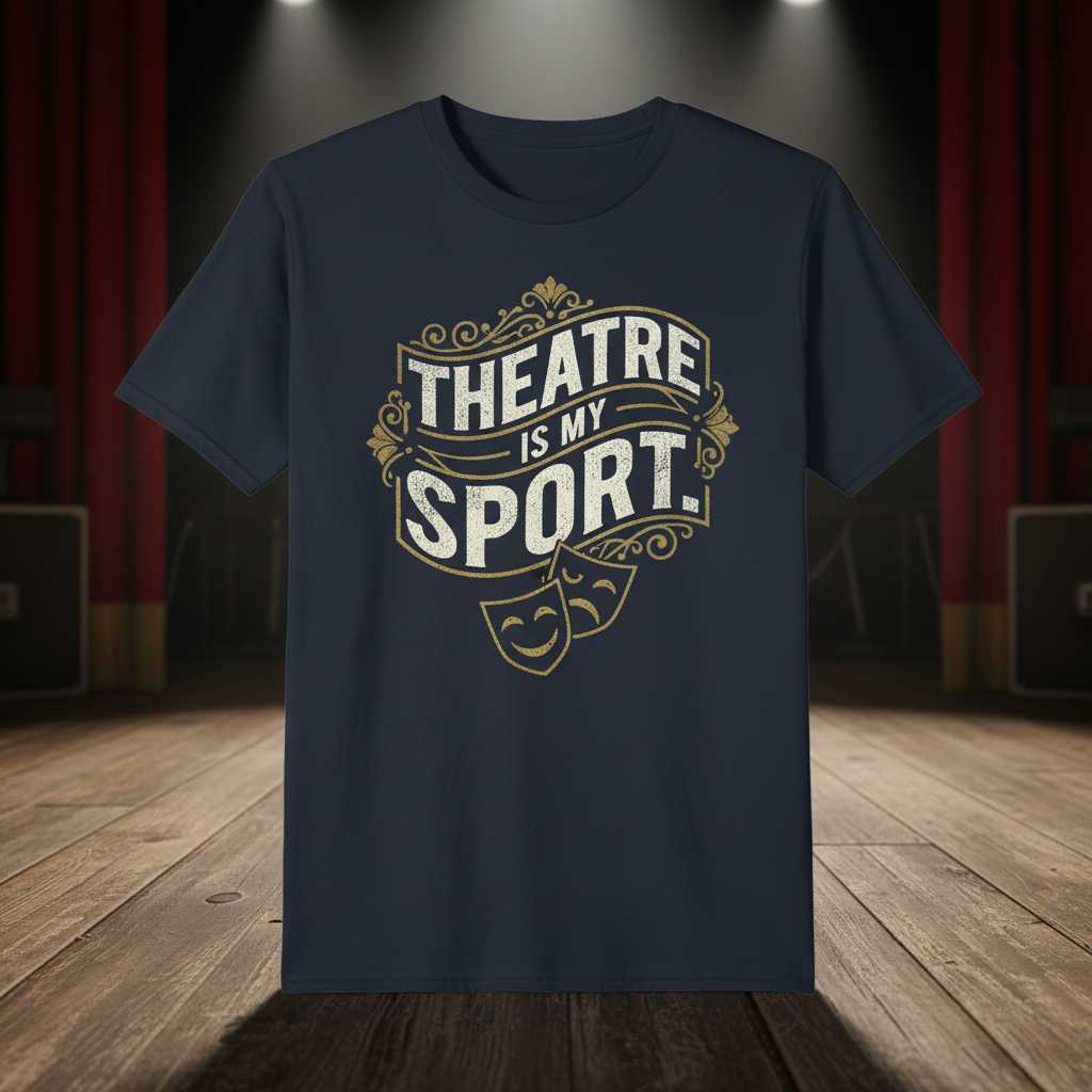 Theatre Is My Sport Vintage Distressed T-Shirt, Graphic Tee Souvenir Idea