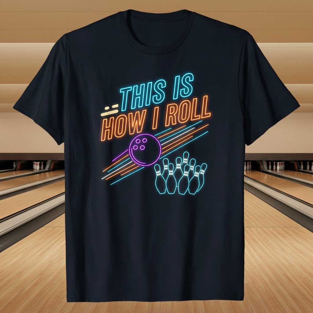 This Is How I Roll Retro Bowling T-Shirt, Funny Bowler Graphic Tee Idea